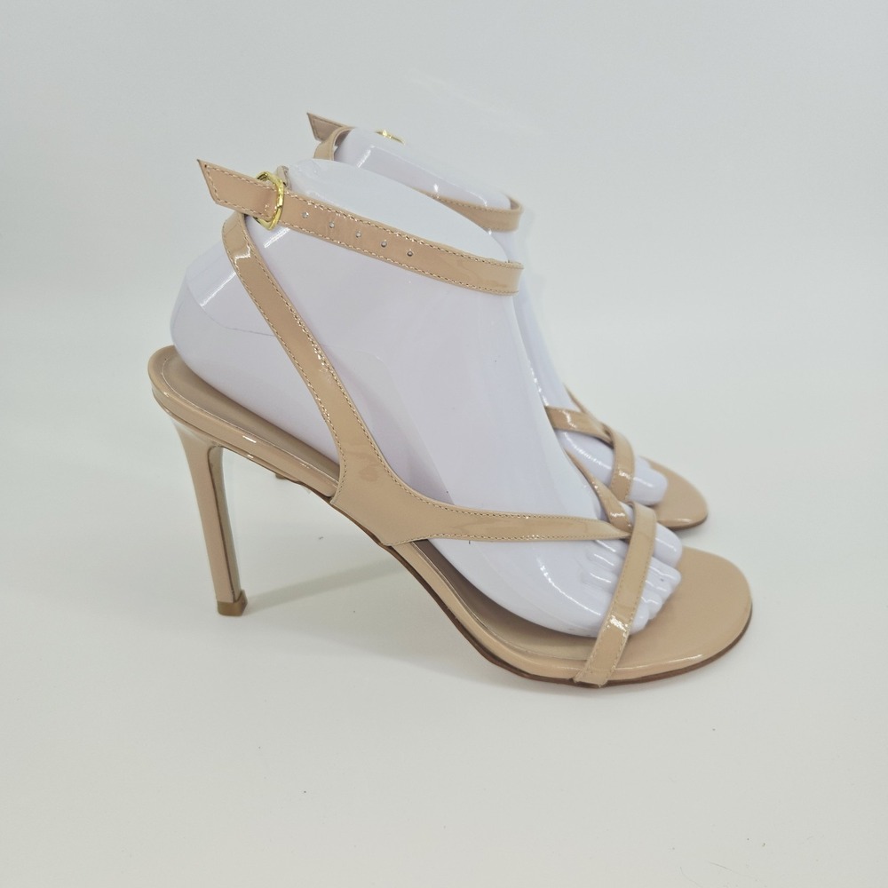 Stuart Weitzman Stilettos Sandals Women's Size 8.5 Align Patent Leather Heels - Picture 3 of 10